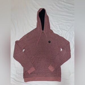 RVCA Lightweight Hoodie - Men’s/Unisex Medium - Light Red Striped